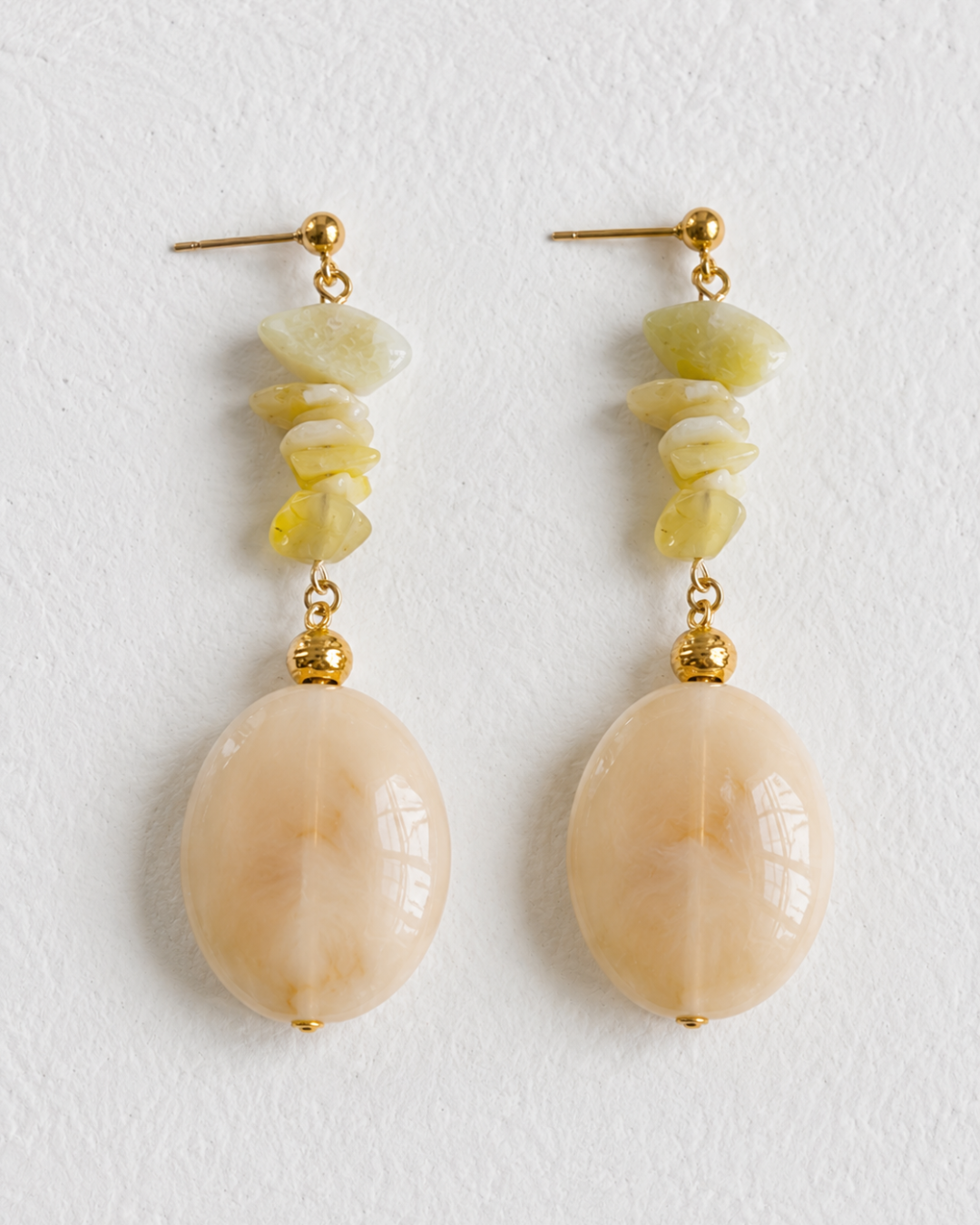 Pendientes naranjas y burdeos de invitada de boda, modelo Nara de Hanalima